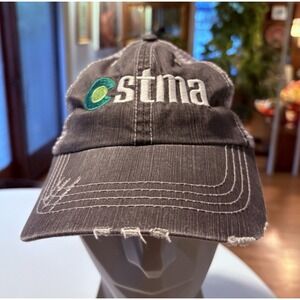 CSTMA Gray Trucker Hat Distressed Mesh Back Adjustable Cap One Size‎